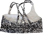 Lululemon Womens Strappy Medium Support CD Energy Bra Black White Size 8 Photo 1