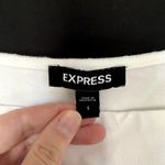 EXPRESS white bodysuit square neckline tie shoulders women's size S cotton Photo 2