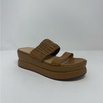 Marion Parke Margo Dual Band Wedge Platform Sandals In Camel Size US 6 Photo 1