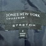 Jones New York Navy Blue Pinstriped Notch Lapel Stretch Blazer Suit Jacket Sz 4 Photo 2