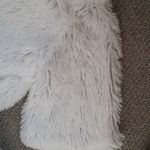 White Fuzzy Faux Fur Blazer Jacket SIZE L Size L Photo 2