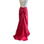Worth 100% Silk Mermaid Skirt With Train Maxi Long Formal Prom Size S6 Red Photo 1