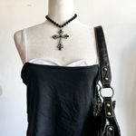 ASOS Black Layered Top,‎ Y2K Grunge Indie Sleaze Minimalist Soft Goth Large Photo 0