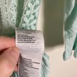 Hollister  Light Green Sheer Lace Yoke 3/4 Sleeve Shirt Photo 2