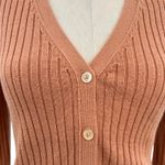 Aritzia Wilfred Manila Cardigan Sweater Wool Cotton Pink Beige Size Medium Photo 2