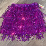 Spirit Halloween Women’s Sequin Tassel Halloween Costume Purple Skirt Photo 0