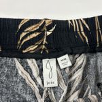 Joie  Black Palm Print Linen Blend Wide Leg Lounge Pant M Photo 3