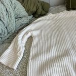 H&M White Cable Knit Crewneck Sweater Photo 5