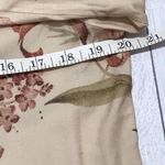 Chaser Tan Floral Cold Shoulder Cut Out Top Size Medium Photo 97