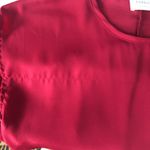 Painted Threads  Studio Scoop Neck Red Chiffon Top Size Small Photo 6