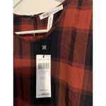 BCBGMAXAZRIA New! Orange & Black LongSleeve Plaid Ruffled Dress Medium Photo 5