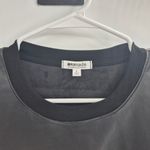 LAmade Black Varsity Vintage Fit Vegan Leather Sweatshirt. Size Small Photo 3