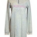 Forever 21 California Beverly Hills Gray Half Zip Sweatshirt Dress M Size M Photo 0