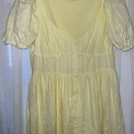 Sugar Thrillz SHOCK GONNA WRANGLE ME PUFF SLEEVE MINI DRESS size 2X Yellow Photo 0