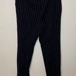 Escada Blue Stiped Pant 38 Womens Wool Business Casual Career Pockets Size M Photo 4
