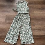 Luxology  Green Floral Sleeveless Jumpsuit - Size Large Photo 1