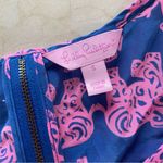 Lilly Pulitzer Elephant Print Blouse with Zipper Sz Small Photo 1