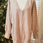 Abercrombie & Fitch Oversized V-Neck Sweater Soft A & F Collection Beige XXL Photo 0