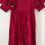 Adelyn Rae Kiani Textured Velvet Berry Red Midi Dress Size Medium M NWT Photo 1
