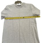 ZARA Gray Knit Sweater Dress Short Sleeve Shift Casual Large Cotton Blend Photo 2