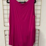 Zenana Outfitters Fuchsia V-Neck High-Low Tank | NWT | Size 2X | Soft Stretchy Photo 2