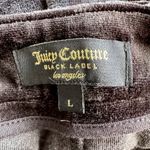 Juicy Couture  Black Cropped Velour Pant Size Large Photo 5