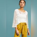 Anthropologie  Shavonne White Lace Blouse size Medium‎ NWT Photo 1