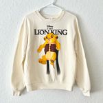 Disney  The Lion King Simba Graphic Cream Crewneck Sweatshirt Size Small Photo 1