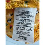 Loft  Blouse Women Medium Orange Yellow Floral Lacy Flutter Sleeve Top Feminine Photo 5