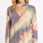 Bibi tie dye bright slouchy top Photo 0