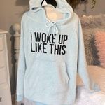 Hooded Comfy Baby Blue Sleep Shirt Size L Photo 2