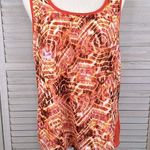 AB Studio  Tank Top Orange/Pink Multi-Large Photo 0