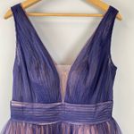 Mac Duggal  Indigo Ombré Sleeveless Tulle Ball Gown Size 10 $398 20221 Photo 4