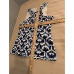 WHBM Women M Criss Cross Halter Top Tie Dyed Blue Pullover Beach Wear Lagen Look Size M Photo 6