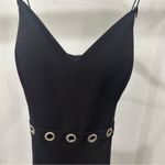 Aidan Mattox Elegant Black Dress with Fringe Detail Photo 1