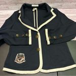 Aeropostale Collegiate Crest Patch Navy Blazer with Cream Trim size M Photo 0