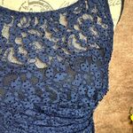 Aidan Mattox Beaded Lace Cocktail Dress Dark Navy Blue 2 Photo 5