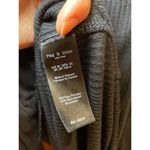 Rag and Bone  Women Small Longsleeve Sheer Scoop Neck Textured Raw Hem‎ Black Top Photo 7