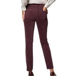 Women’s J. Jill brown burgundy slim leg corduroy pants size medium Photo 1