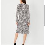 Ann Taylor Winter White Floral knit v neck Wrap Dress Size Medium Photo 1