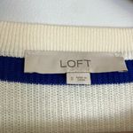 Loft Blue, Black & White Striped Color Block Sweater Photo 2