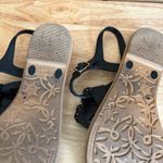 Attention  Black Floral Sandals Size‎ 8 Photo 4