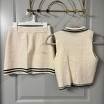 Pink Rose Skirt Coord Set with Green Stripes Photo 3