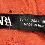 ZARA Openwork Embroidered Terracota Mini Dress Size Large Blogger Favorite Photo 6