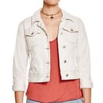 Free People  Blush Tan Cotton Denim Jean Jacket Trucker Style #OB483573 Small Photo 10