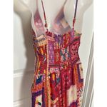 Angie NWT  Bohemian Patchwork Jumpsuit BOHO Tropical Bird Print Wide Leg Large  L Photo 7