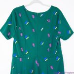 Unique Vintage Gwynnie Bee Luggage Print Emerald Dress, 0X Photo 5