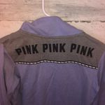 PINK - Victoria's Secret PINK VICTORIA’S SECRET quarter zip sweatshirt purple and gray XS PINK VS top​ Photo 6