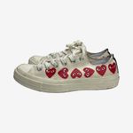 Comme Des Garçons PLAY x Converse Chuck Taylor Red Heart Low Top Sneakers 7M/ 9W White Size 9 Photo 5
