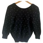 Ba&sh  Amby Sweater Rhinestones Angora Jumper Black Noir Pull US 4 Small NWT Photo 4